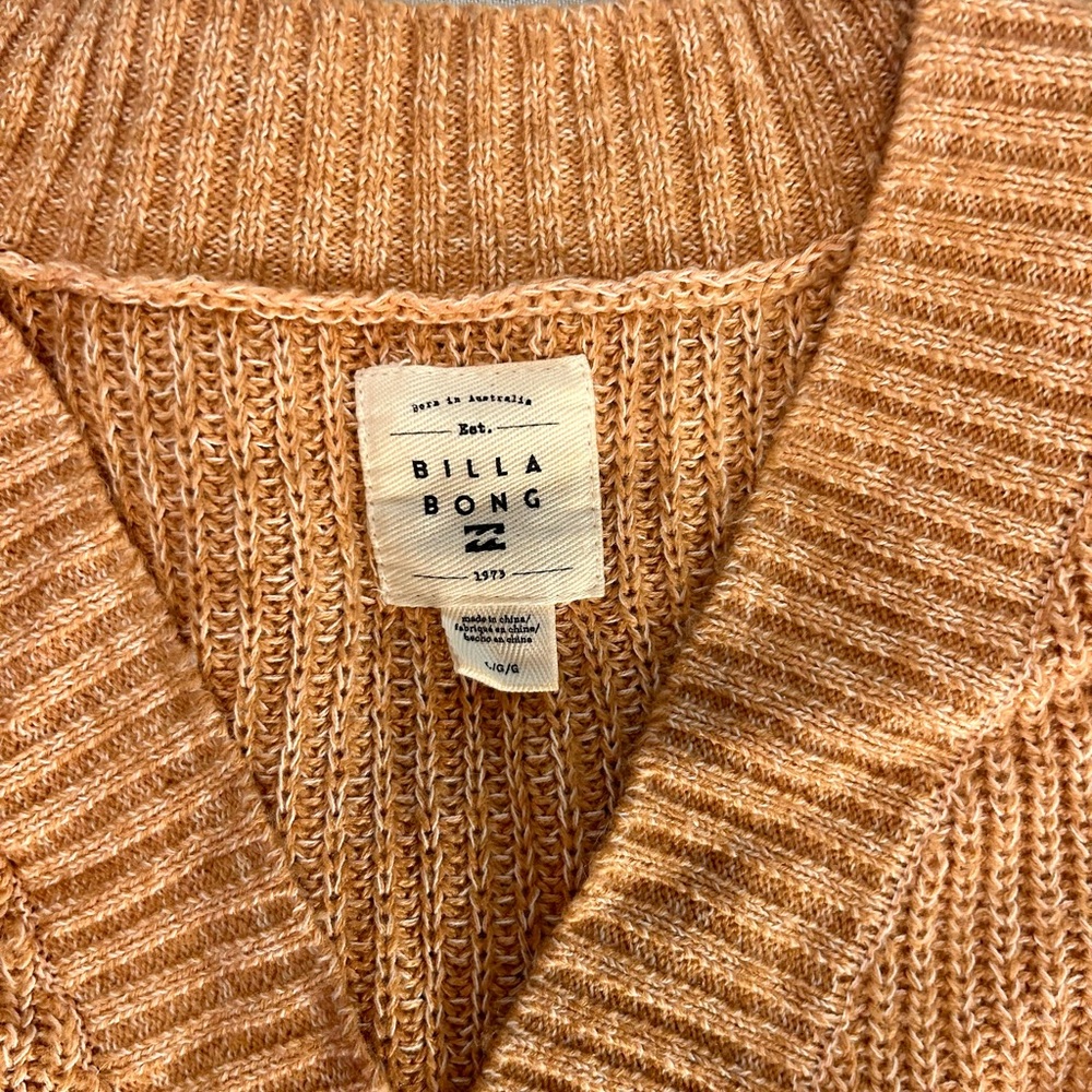 Billabong Women’s Caramel Surplice Sweater - Picture 2 of 4
